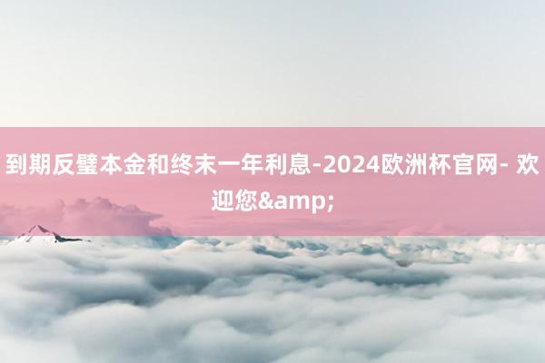 到期反璧本金和终末一年利息-2024欧洲杯官网- 欢迎您&