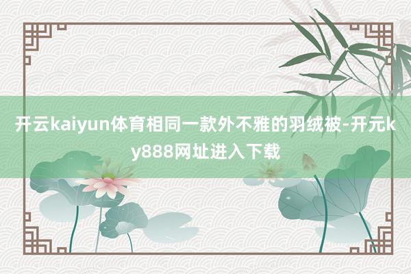 开云kaiyun体育相同一款外不雅的羽绒被-开元ky888网址进入下载