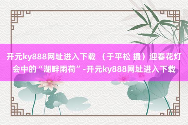 开元ky888网址进入下载 （于平松 摄）迎春花灯会中的“湖畔雨荷”-开元ky888网址进入下载