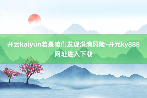 开云kaiyun若是咱们发现涓滴风险-开元ky888网址进入下载